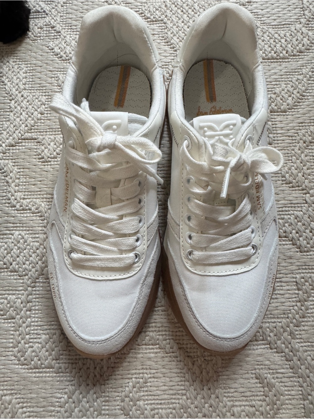 Sam Edelman White and Tan Sneakers - Picture 3 of 8